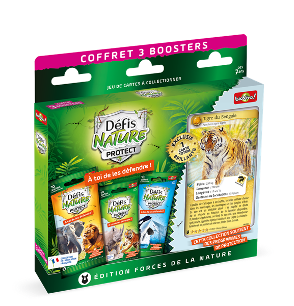 Défis Nature Protect - Coffret de 3 boosters - Tigre (FR)