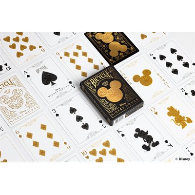 Jeu de cartes classique - Mickey Mouse - Noir et Or