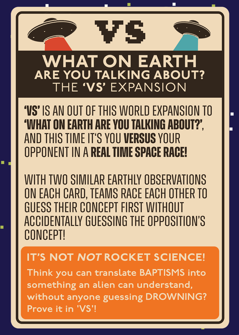 What on Earth are you talking about? Vs. Expansion (EN)