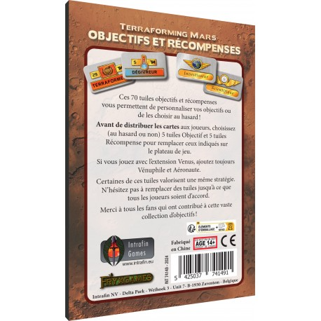 Terraforming Mars - Objectifs Et Récompenses Extension (FR)